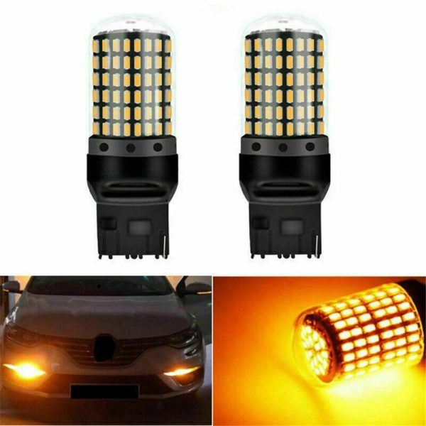 2 pcs led Flashing light for car canbus py21w 5W P21w bau15s 1156 BA15S T20 W21/5W  3157 1157 Bulb 144smd Signal Lamp Assembly - Image 4