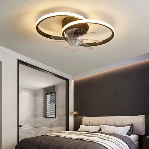 Modern Ceiling Fan with Light Smart Lamp Fan with Remote and APP Control for Bedroom Indoor LED Ceiling Fans Chandeliler - Image 2