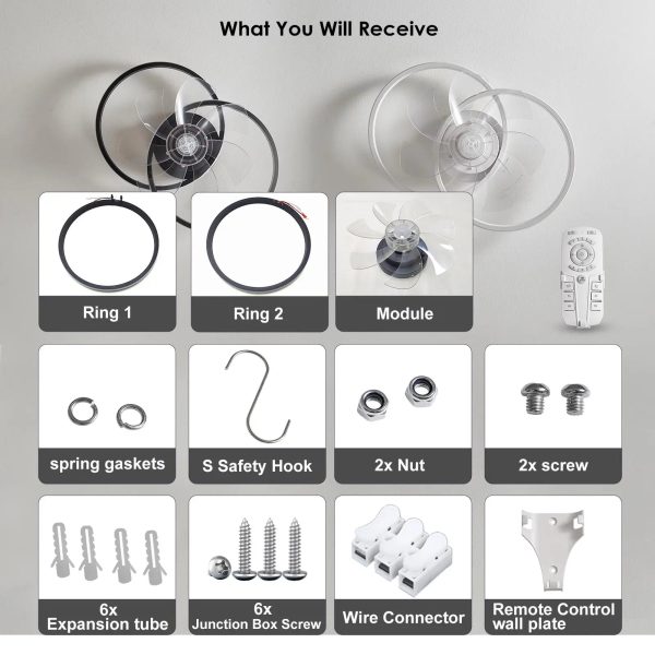 Modern Ceiling Fan with Light Smart Lamp Fan with Remote and APP Control for Bedroom Indoor LED Ceiling Fans Chandeliler - Image 6