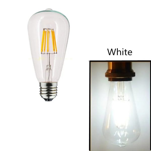 6PCS LED St64 E27 2W 4W 6W 8W 10W 12W 16W 4000K Weiß Warm Intage Edison Glühbirne dimmbar E27 B22 110V 220V Energie lampe - Image 6