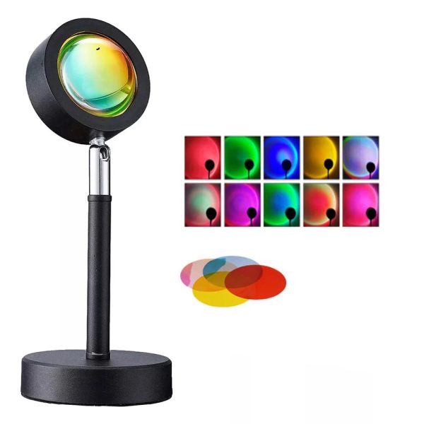 16 Colors RGB Photography Sunset Lamp Led Usb Projector Night Light Remote Neon Bedroom Home Coffee Store Wall Decoration Gift - Image 8